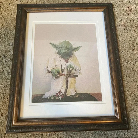 Framed 12”x15” Star Wars Collection Yoda Artwork Print Wall Hanging Decor - Picture 1 of 9